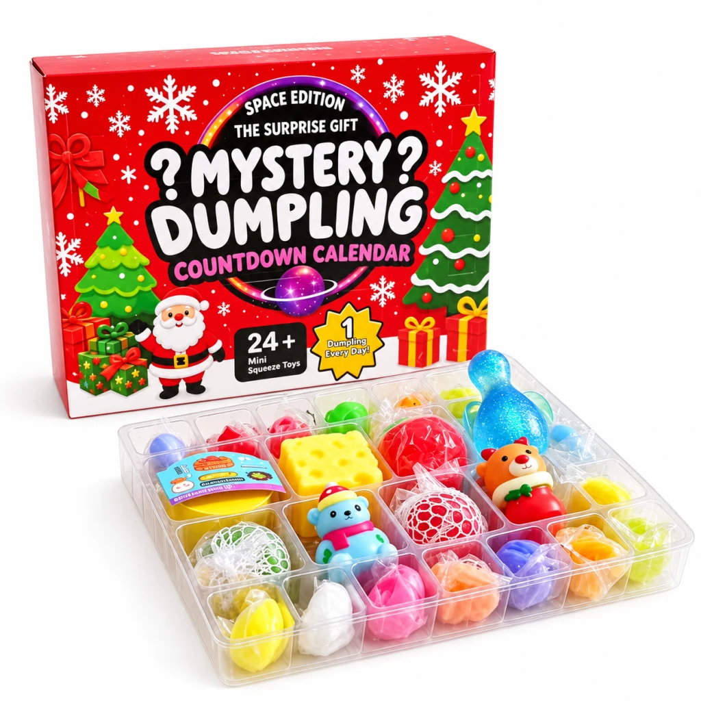Christmas Mix 25-window box, red packaging, showing the box presentation