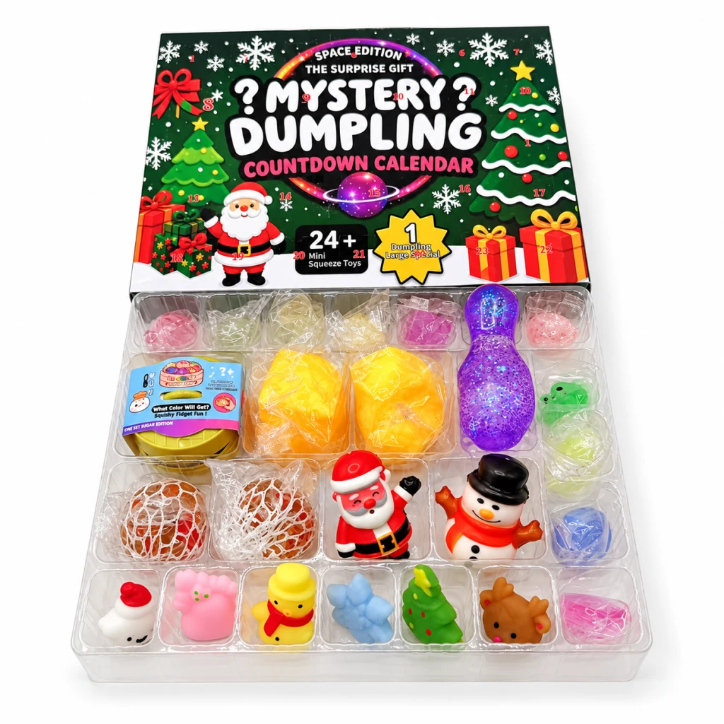 Christmas Mix B 25-window box, green packaging, showing the box presentation